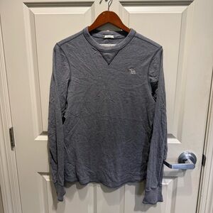 Vintage Abercrombie & Fitch Men’s Muscle Tee Long Sleeve Size  Large Gray Y2K